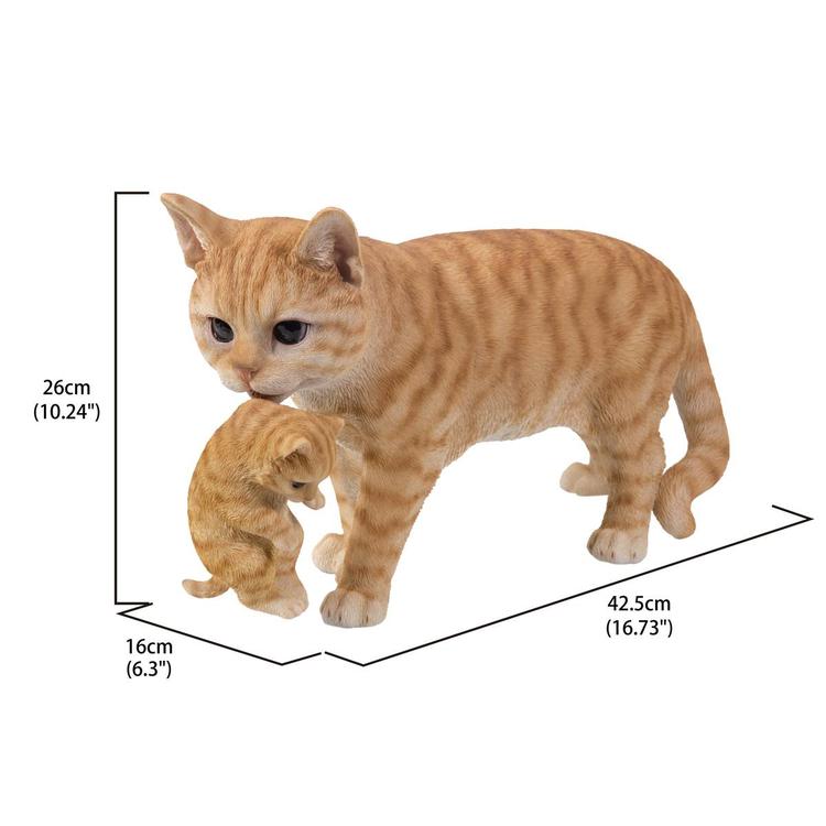 Hi-Line Gift Mother Cat Carrying Kitten Garden Statue