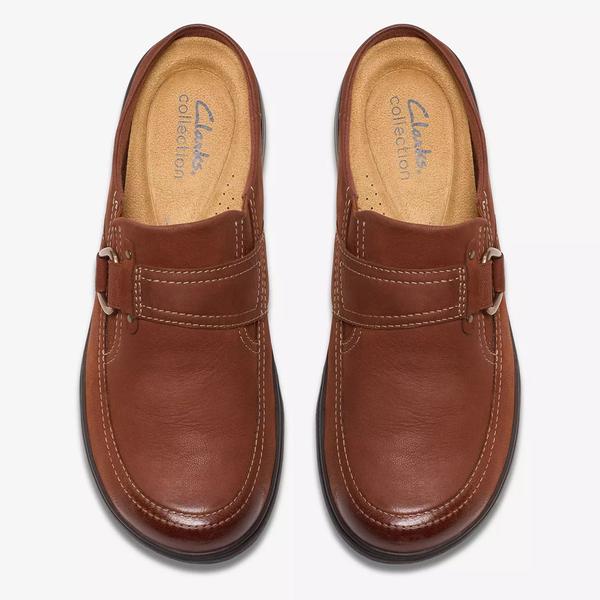 Womens Clarks Carleigh Viola British Tan Clogs