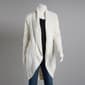 Juniors Pink Rose Mossy Shaker Round Hem Open Cardigan - image 1