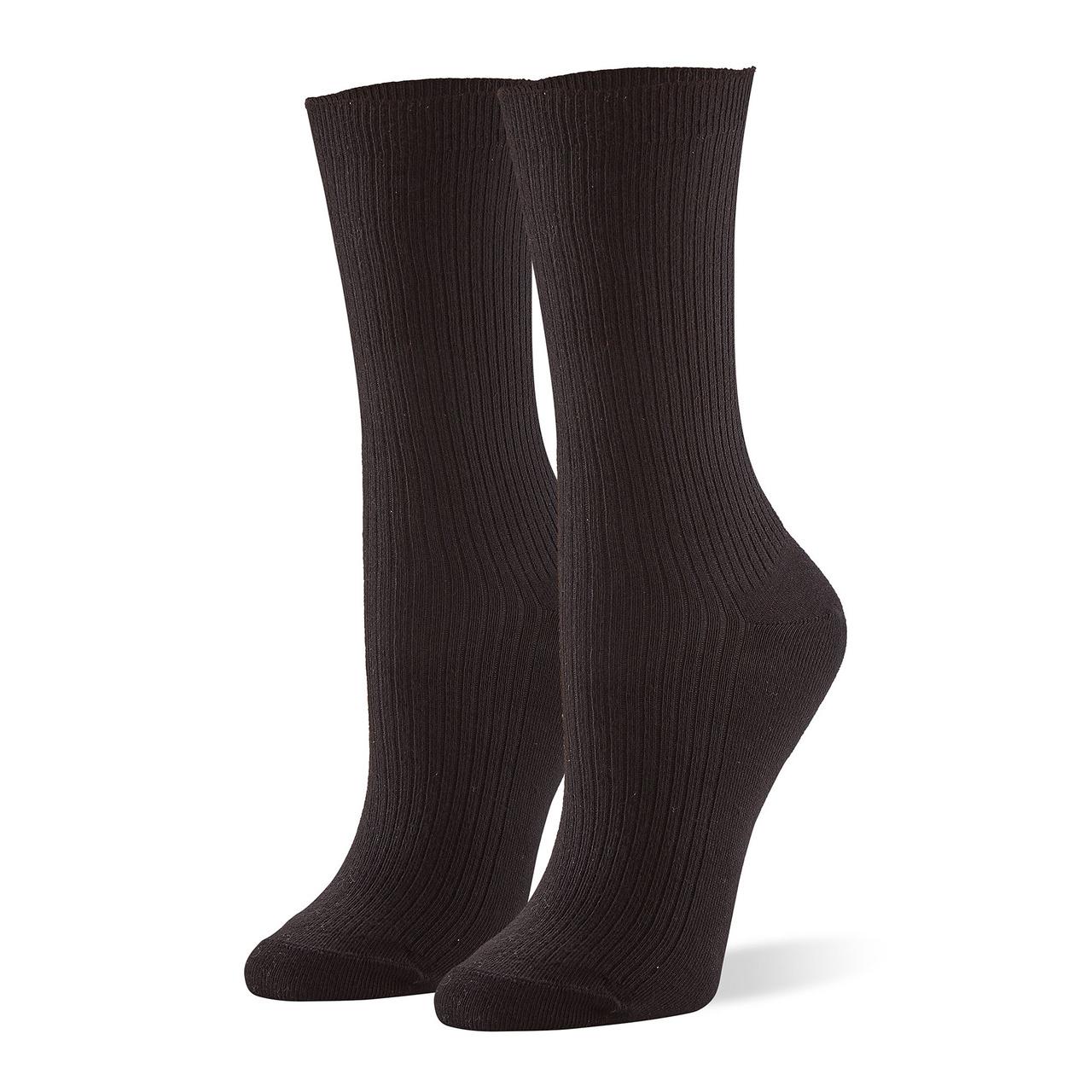 Womens HUE® Relaxed Top Crew Socks - 3pk.