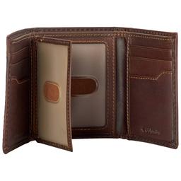 Mens Columbia Sahara Extra Capacity Trifold Wallet - Brown