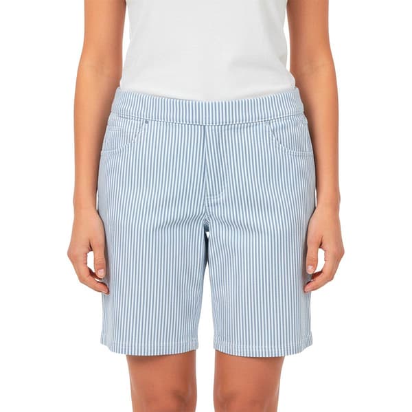 Womens Erika Joey Twill Stripe Bermuda Shorts - image 