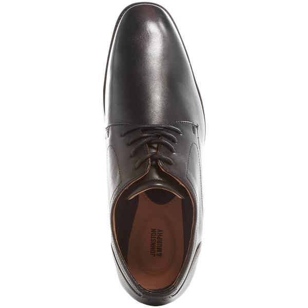 Mens Johnston & Murphy Borland Plain Toe Black Oxfords