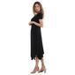 Womens Perceptions Short Sleeve Side Knot Solid Wrap Dress - image 4