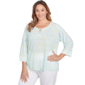Plus Size Hearts of Palm It''s a Spring Thing Patchwork Shells Tee - image 3
