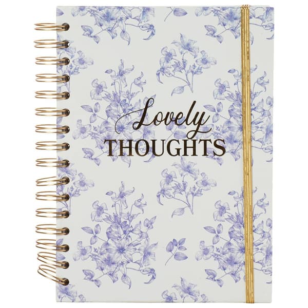 Lovely Thoughts Blue Spiral Notebook