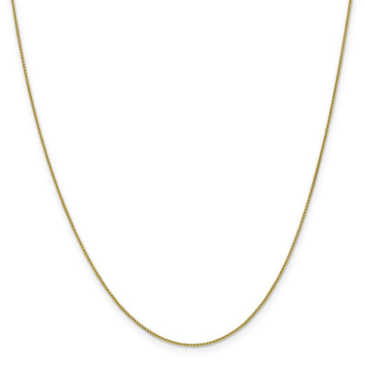 Adult Unisex Gold Classics(tm)10kt. 0.80mm 30in. Spiga Pendant Chain