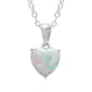 Sterling Silver Opal Heart Pendant - image 1