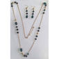 Ashley Cooper(tm) Gold-Tone Emerald & Black Necklace & Earrings Set - image 1