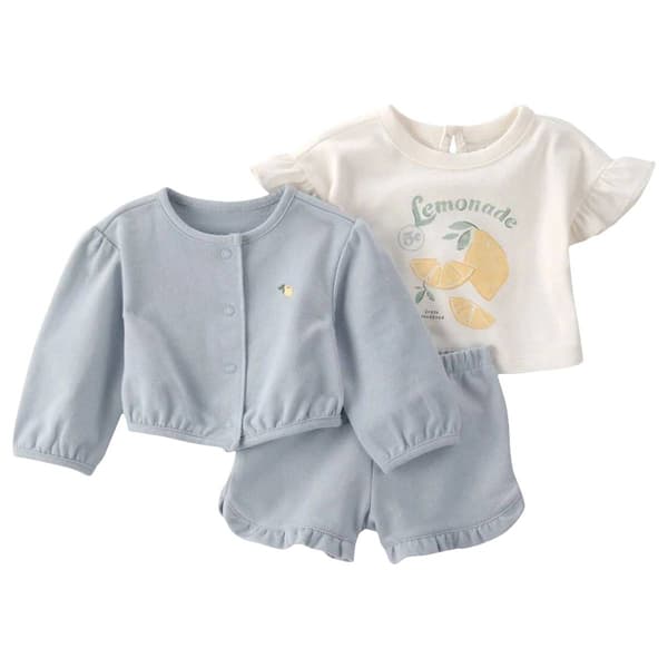 Baby Girl (3-24M) Carter''s(R) Lemonade Ruffled 3pc. Shorts Set - image 