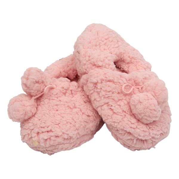 Womens Capelli New York Solid Faux Berber Pull On Slippers - image 