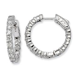 Sterling Silver 22mm x 21mm Hoop Earrings