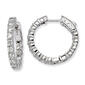 Sterling Silver 22mm x 21mm Hoop Earrings - image 1