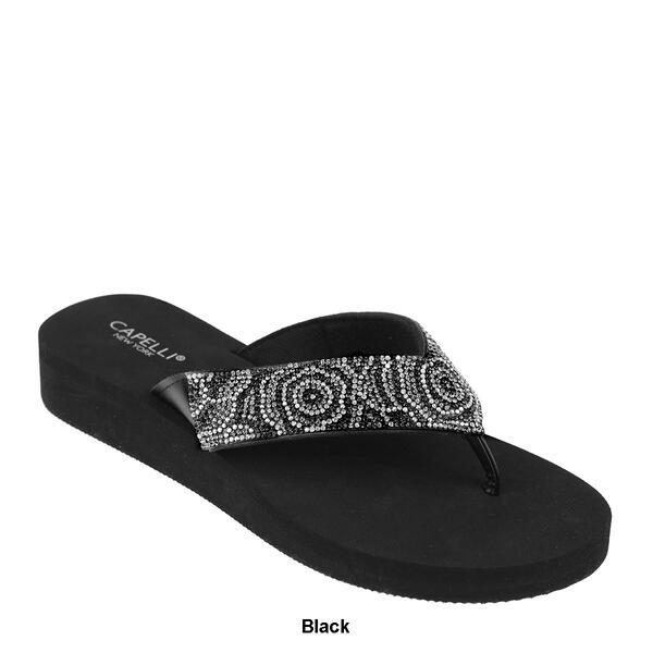 Capelli New York Multi Crystal Flip Flop Sandals