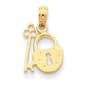 Gold Classics&#40;tm&#41; 14kt. Gold Padlock & Key Pendant - image 1