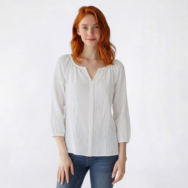 Juniors A. Byer 3/4 Sleeve Peasant Top