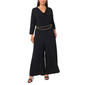 Plus Size MSK 3/4 Sleeve ITY Drape Neck Jumpsuit with Belt - image 1