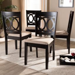 Baxton Studio Lenoir Wood Dining Chairs - Set of 4