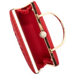 D''Margeaux Diagonal Shimmer Evening Clutch Bag