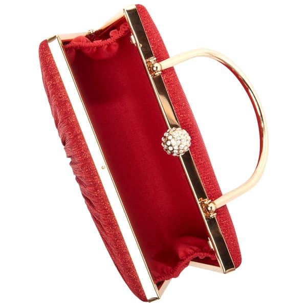 D''Margeaux Diagonal Shimmer Evening Clutch Bag