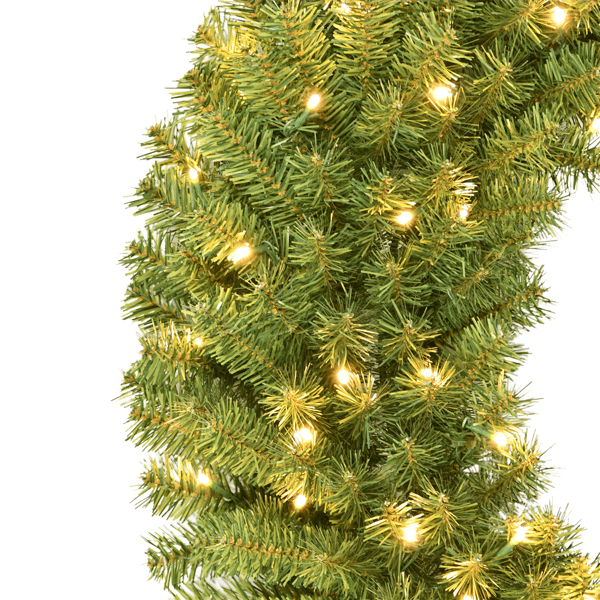 Puleo International 48in. Pre-Lit Warm White Utah Spruce Wreath