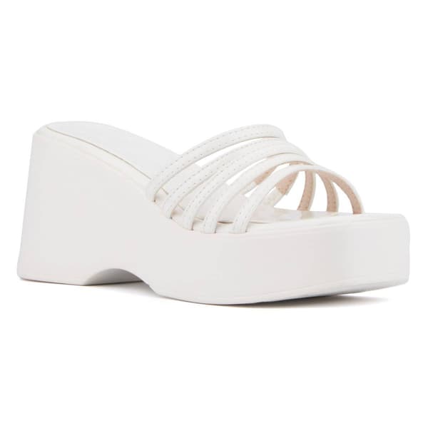 Womens Olivia Miller Dreamer Wedge Slide Sandals