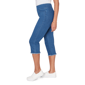 Womens Alfred Dunner Classics_S6 Super Stretch Denim Fringe Capr - image 4