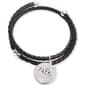 Beautiful Blessings Black Leather Coil Bracelet with Faith Charm - image 1