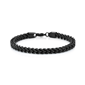 Mens Lynx Black Ion Plated Stainless Steel Foxtail Chain Bracelet - image 1