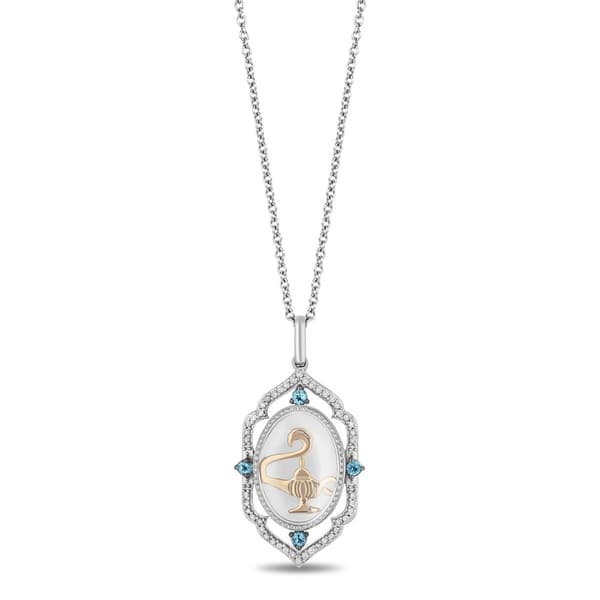 Enchanted by Disney Sterling Silver Topaz Pendant Necklace - image 