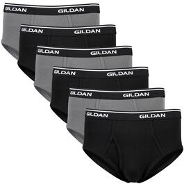 Mens Gildan&#174; 6pk. Select Classic Briefs - Black/Grey