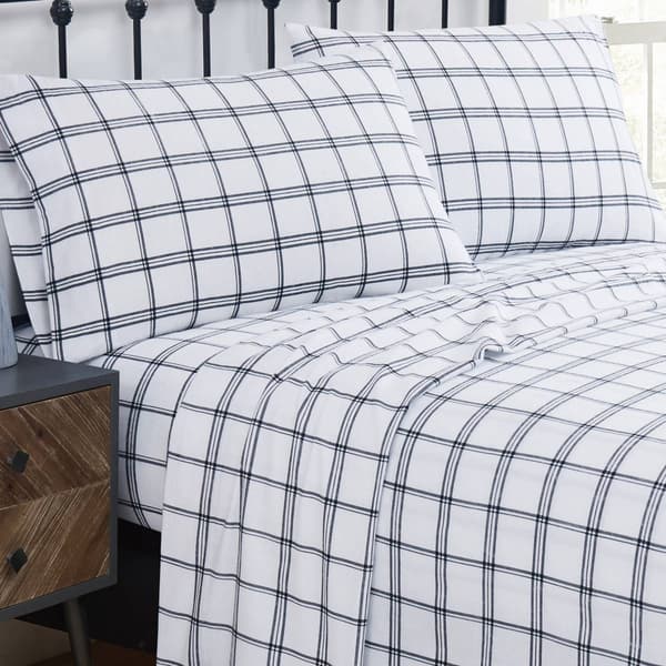 Truly Soft Bristol Plaid Flannel Sheet Set