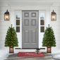 Puleo International Pre-Lit Potted Christmas Trees - Set of 2 - image 2