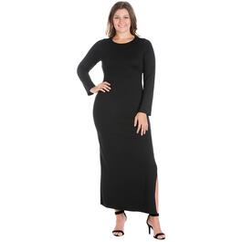 Plus Size 24/7 Comfort Apparel Fitted Maxi Dress
