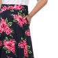 Plus Size White Mark Tasmin Dark Flower Midi Skirt - image 3