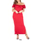 Plus Size 24/7 Comfort Apparel Off Shoulder Ruffle Shift Gown - image 5