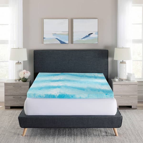 Bodipedic&#8482; 3in. Cooling Gel Swirl Memory Foam Mattress Topper