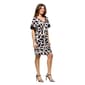 Womens 24/7 Comfort Apparel Black/White Knee Length Shift Dress - image 4