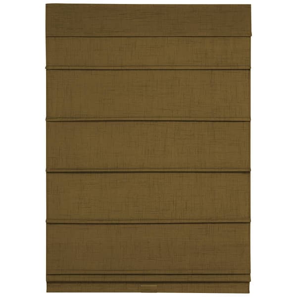 5in. Textured Fabric Cordless Roman Shades - Cafe