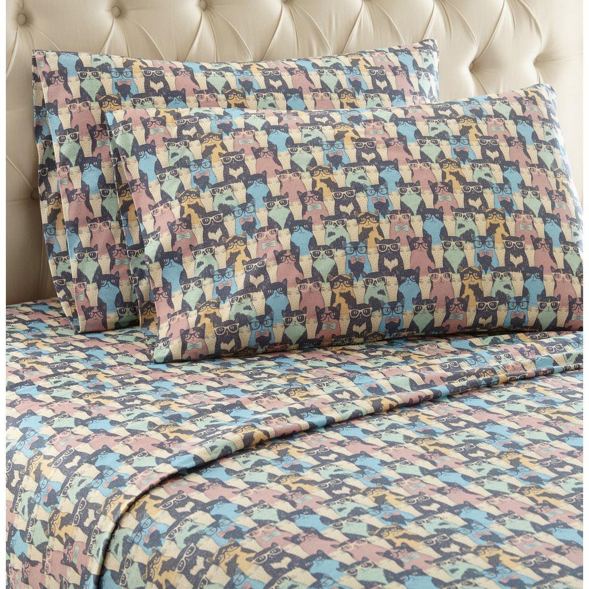 Micro Flannel® Kool Kats Sheet Set - Twin XL