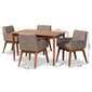Baxton Studio Dorina Mid-Century Modern Fabric 5-Piece Dining Set - image 9