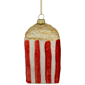 Northlight 4.5in. Red & White Popcorn Glass Christmas Ornament - image 1