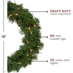 Northlight Seasonal 18in. Deluxe Windsor Pine Christmas Wreath