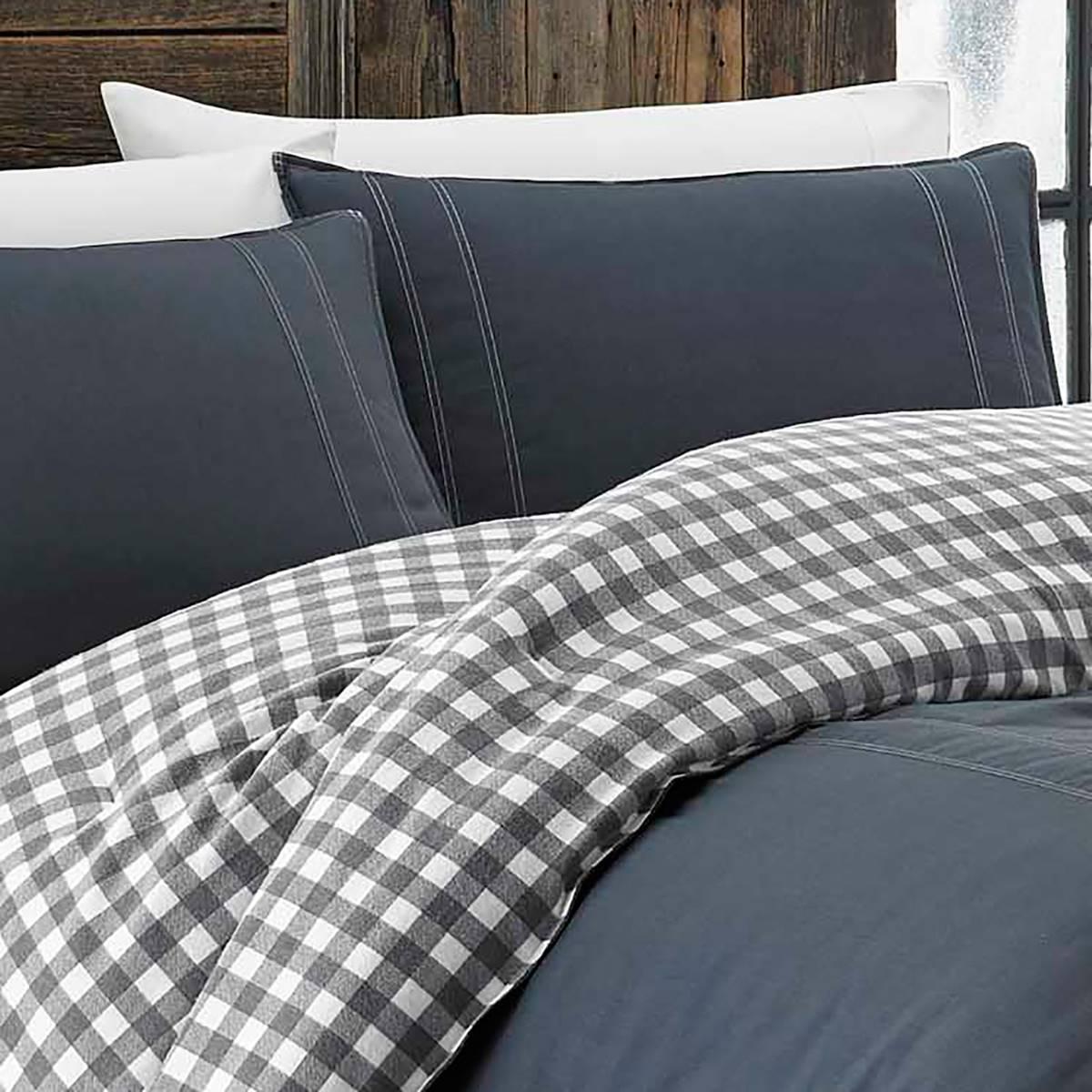 Eddie Bauer Kingston Charcoal 150TC Reversible Comforter Set