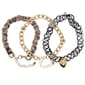 Ashley by Ashley Cooper(tm) 3pc. Gold-Tone & Leopard Bracelet Set - image 1