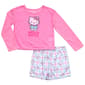 Girls (7-16) Hello Kitty 2pc. Long Sleeve Top & Shorts Pajama Set - image 2
