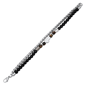 Mens Iron Saints Cross Tiger’s Eye Beaded Chain Bracelet - image 1