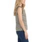 Petite NY Collection Sleeveless Ruffle Abstract Crosshatch Blouse - image 3
