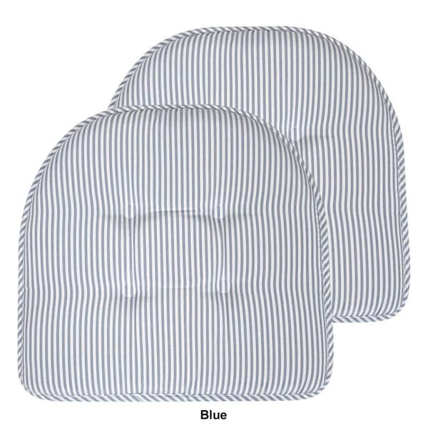 Sweet Home Collection Pinstripe Memory Foam Chair Cushions