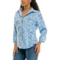 Womens Zac & Rachel 3/4 Sleeve Paisley Casual Button Down - image 3